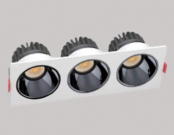 LED grille downlight recessed